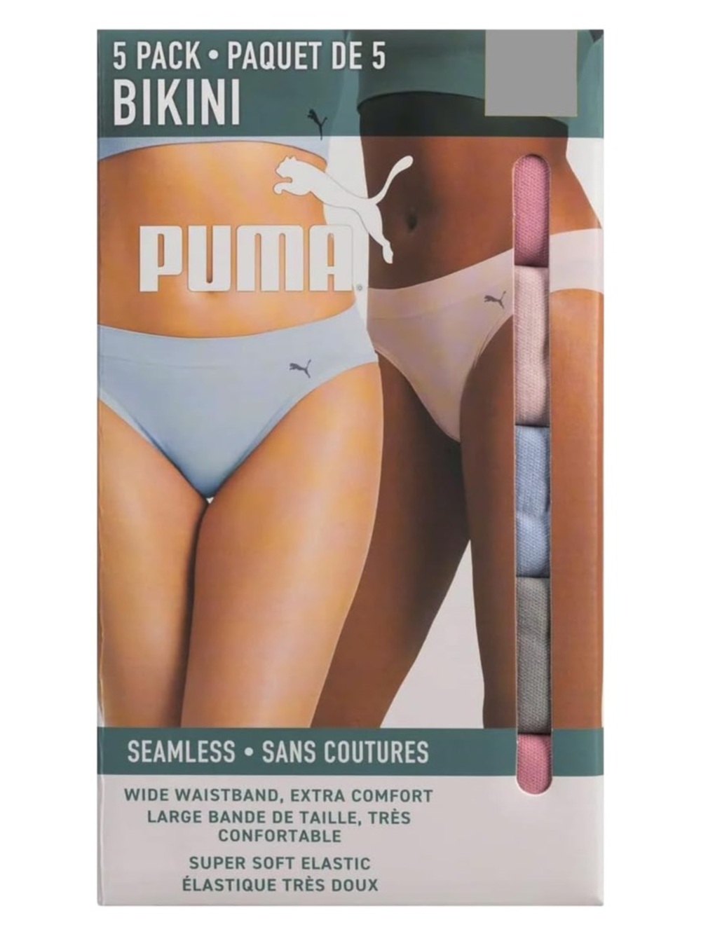 PUMA - Women's 5-Pack Seamless Bikini